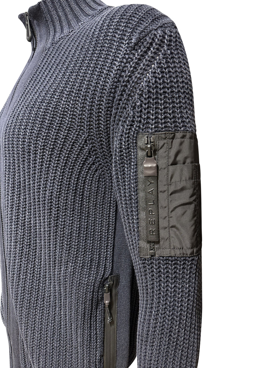 Cardigan Polaire Homme à Fermeture Zippée | Col Droit, Poches, Manches Longues | Pull Chaud Pour Automne-hiver Décontracté