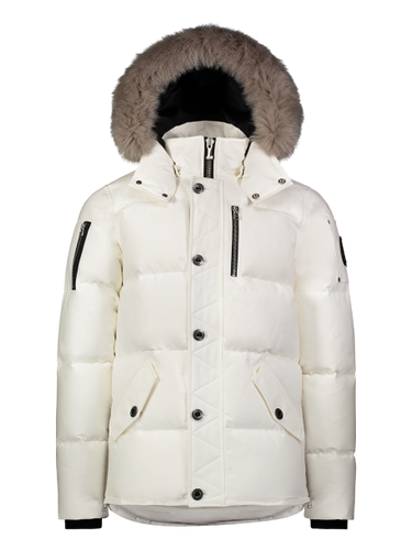 Moose Knuckles - 3Q Fur Hooded Parka - 100327 - White Grey