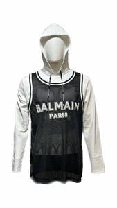 Balmain - Basketball Vest Hoodie - 500466 - Black