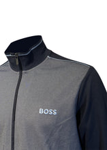 Boss - Oxford Mix Zip Thru Funnel Neck Jacket -  400310 - Navy
