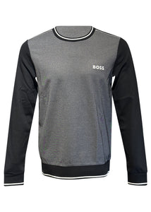 Boss - Oxford Mix Crewneck Sweatshirt - 400435 - Black