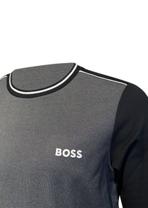 Boss - Oxford Mix Crewneck Sweatshirt - 400435 - Black
