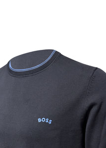 Boss - Classic Crewneck Small Logo Knit - 400109 - Navy Sky