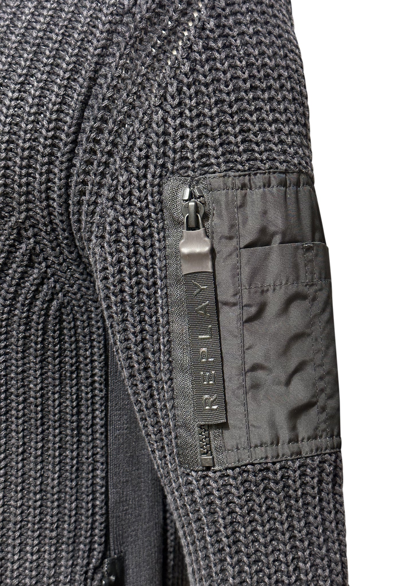 Replay - Heavy Half Zip Cardigan - 400037 - Black – Richmond Classics