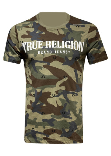 True Religion - Camo Arch Logo T-Shirt - 300068 - Camouflage