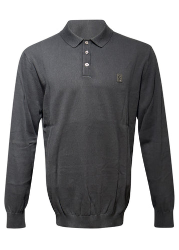 Luke - Venice Long Sleeves Classic Polo Shirt - 400301 - Black