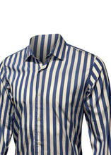 Poggianti - Candy Stripe Long Sleeves Shirts - 099483 - Blue White