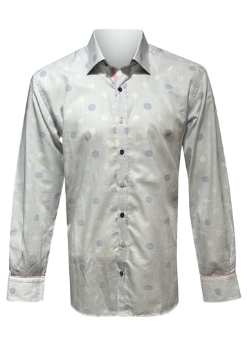 Claudio Lugli - Fine Dot Print Long Sleeves Shirt - 400375 - White