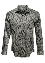 Guide London - Parrot Outline Parrots Long Sleeves Shirt - 400244 - Black