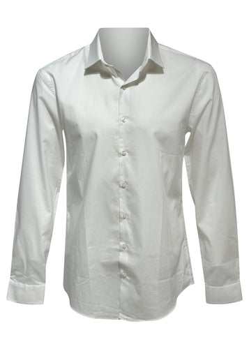 Calvin Klein - Stretch Slim Fit Small Classic CK Logo Shirt - 095288 - White