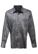 Claudio Lugli - Art Deco Tonal Print Long Sleeves Shirt - 400207 - Grey