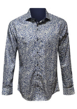 Guide London - Small Flowers Long Sleeves Shirt - 300123 - Blue