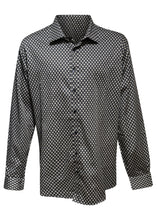 Guide London - Retro Print Long Sleeves Shirt - 400245 - Navy Tan