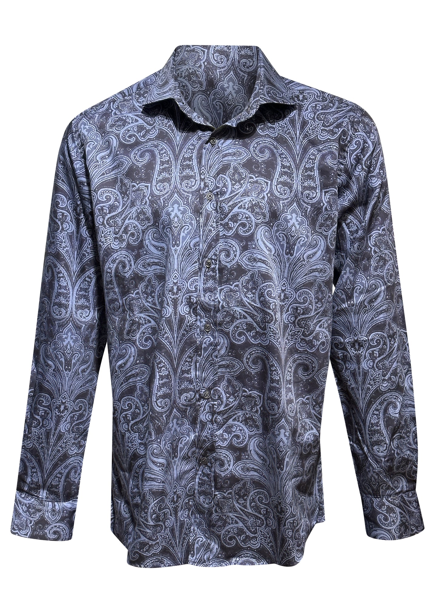 Guide London - Paisley Print Long Sleeves Shirt - 400243 - Blue