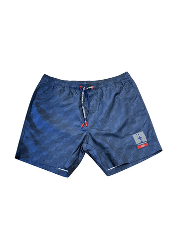 Prada X North Sails - Allover Waves Print Swim Shorts - 099537 - Navy