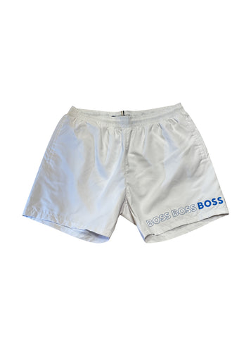 Boss - Multiprint Logo Swim Shorts - 300077 - White