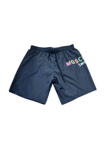 Moschino - Neon Moschino Logo Swim Shorts - 200053 - Black