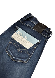 Replay - Washed Hyperflex Denim Shorts - 200330 - Dark Wash A04