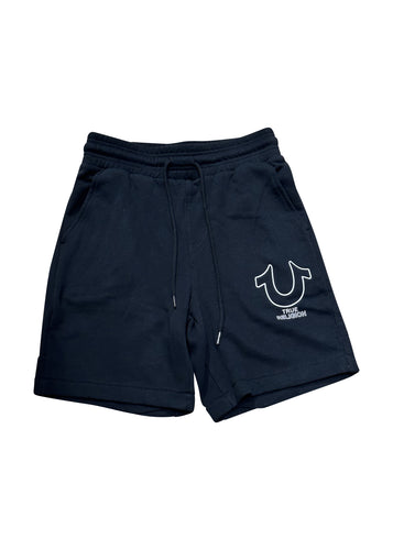 True Religion - Outline Horseshoe Logo Shorts - 200555 - Black