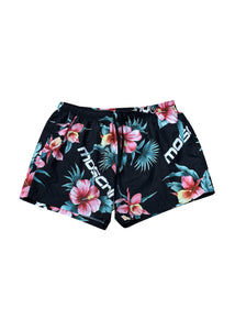 Moschino Couture - Orchid Pattern Moschino Swim Shorts - 300014 - Black