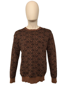 Moschino - Multi Print Woven Crewneck - 500038 - Brown/Black