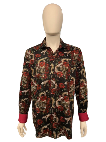 Guide London - Skull Snake Shirt - 600217 - Black