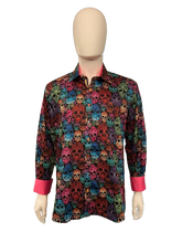 Claudio Lugli - Skulls Neon Shirt - 600101 - Purple