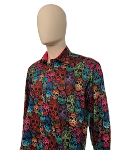 Claudio Lugli - Skulls Neon Shirt - 600101 - Purple