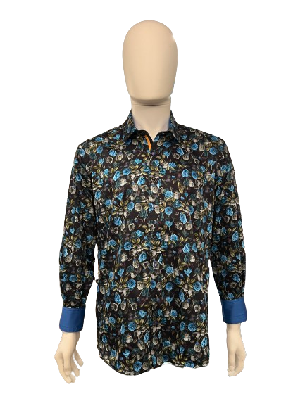 Claudio Lugli - Roses Shirt - 600403 - Blue