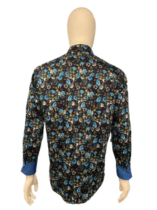 Claudio Lugli - Roses Shirt - 600403 - Blue