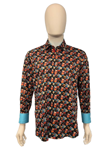 Claudio Lugli - Multi Roses Shirt - 600426 - Aqua