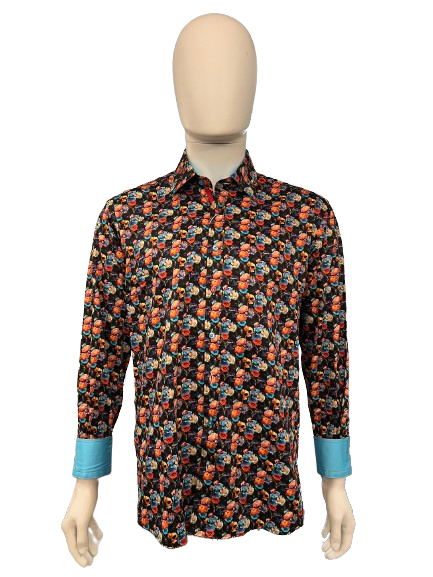 Claudio Lugli - Multi Roses Shirt - 600426 - Aqua