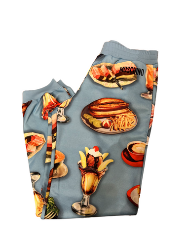 Moschino Couture - Fast Food Print Joggers - 300073 - Sky