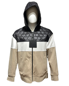 Moose Knuckles - Navarre Zip Padded Hood Jacket - 300248 - Taupe Black