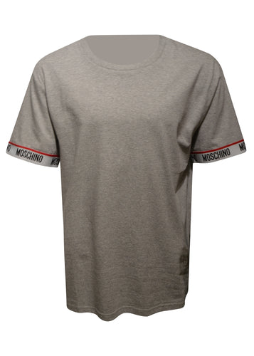 Moschino - Iconic Moschino Branding Tape On Sleeve T-Shirt - 200520 - Grey