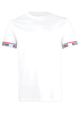Moschino - Iconic Moschino Branding Tape On Sleeve T-Shirt - 200520 - White