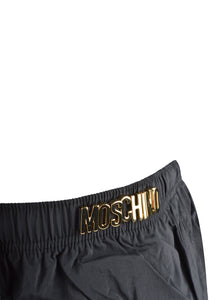 Moschino - Moschino Gold Lettering Side Logo Swimshorts - 200062 - Black Gold