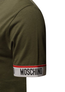 Moschino - Iconic Moschino Branding Tape On Sleeve T-Shirt - 200520 - Khaki