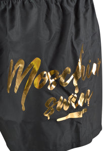 Moschino - Gold Foil Moschino Swim Print Swimshorts - 200040 - Black Gold
