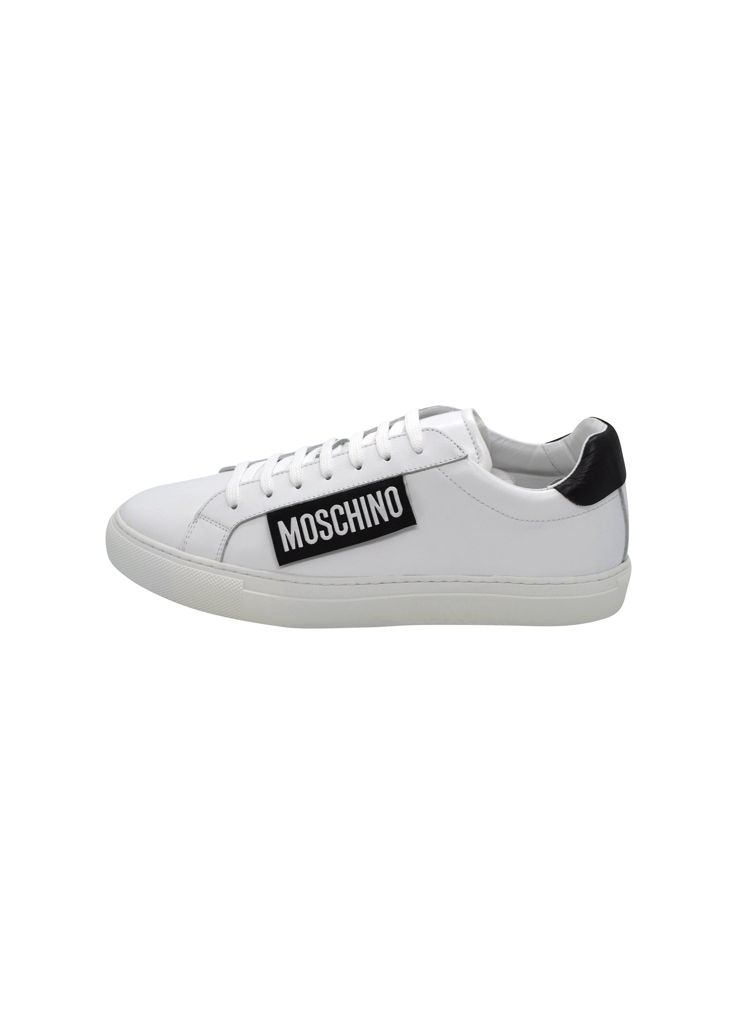 Moschino - Classic Low Top Side Moschino Tab Tennis Shoe - 200306 - White