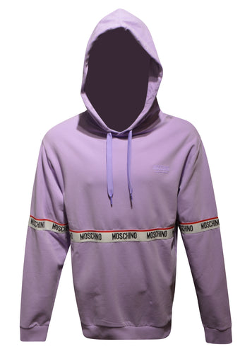 Moschino - Overhead Hoodie Iconic Moschino Tape Detail On Chest - 400120 - Lilac