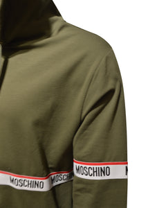 Moschino - Overhead Hoodie Iconic Moschino Tape Detail On Chest - 200513 - Khaki