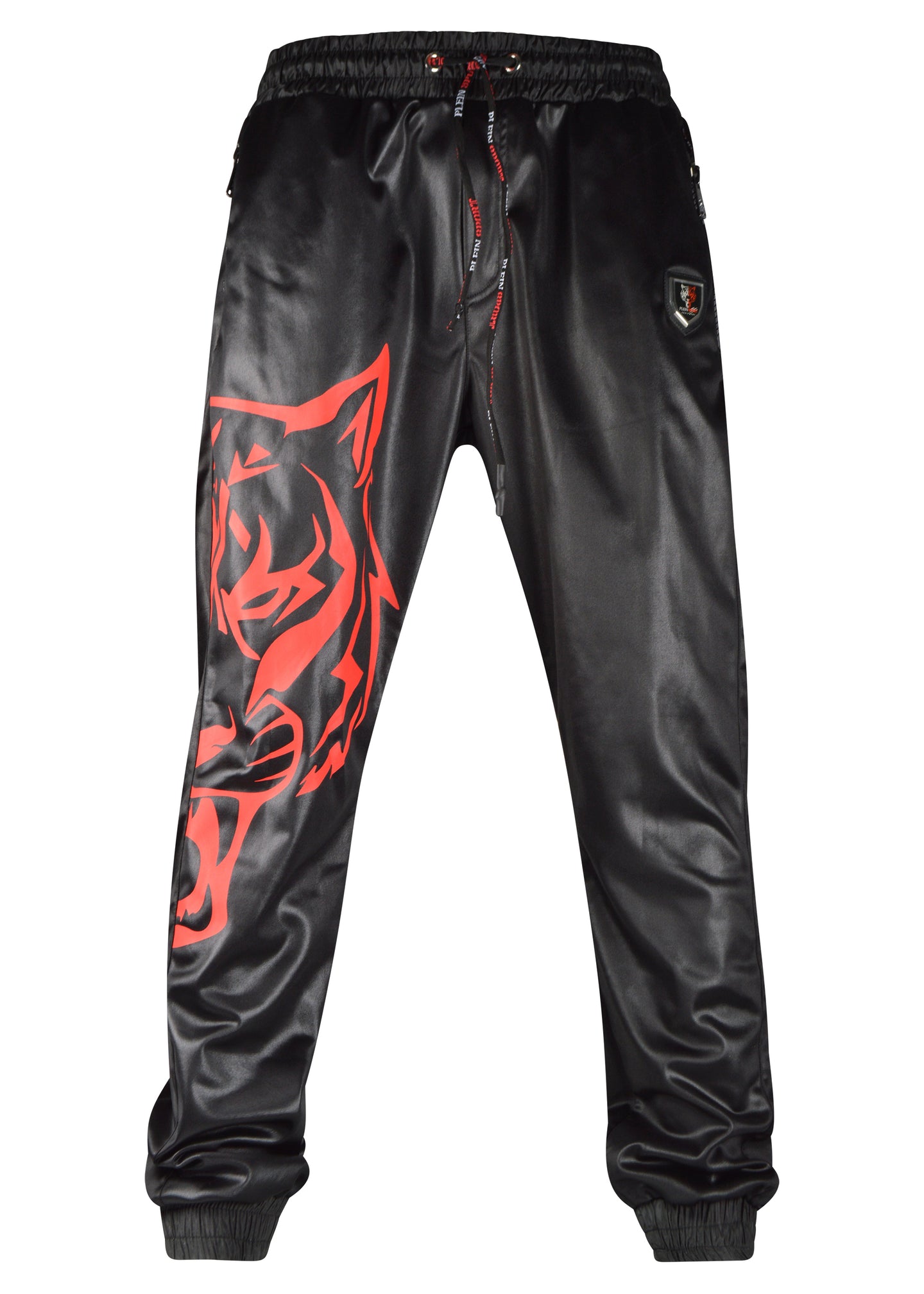 Philipp Plein - Philipp Plein Sport Tiger Print On Leg Leather Joggers - 093730 - Black