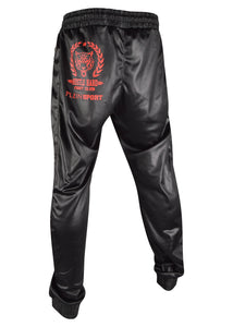 Philipp Plein - Philipp Plein Sport Tiger Print On Leg Leather Joggers - 093730 - Black