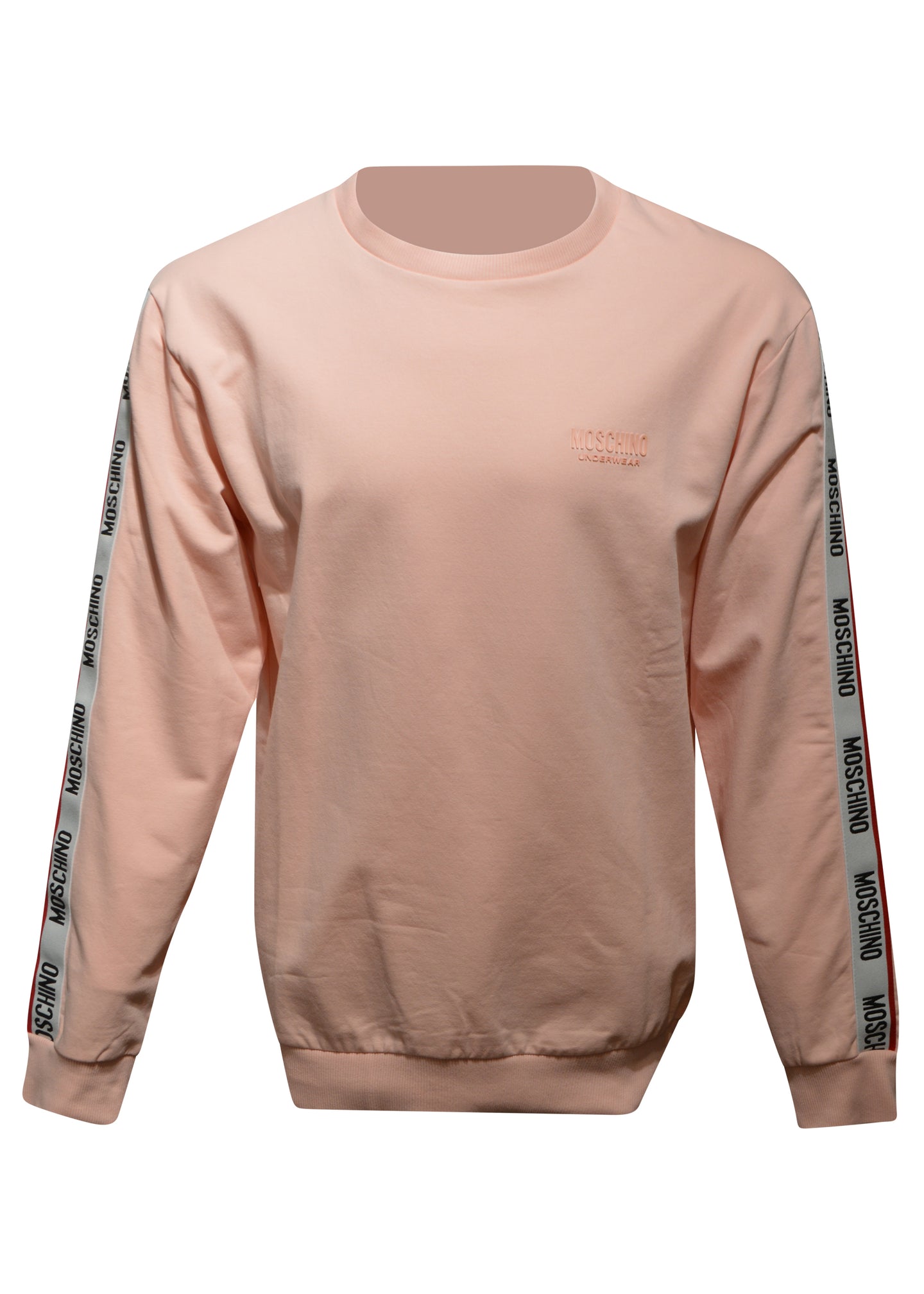 Moschino - Crewneck Tape Sleeve Detail Sweatshirt - 400121 - Pink