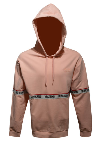 Moschino - Overhead Hoodie Iconic Moschino Tape Detail On Chest - 400120 - Pink