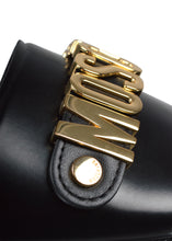 Moschino - Pool Sliders Heavy Metal MOSCHINO Gold Lettering on strap - 200310 - Black Gold