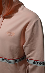 Moschino - Overhead Hoodie Iconic Moschino Tape Detail On Chest - 400120 - Pink