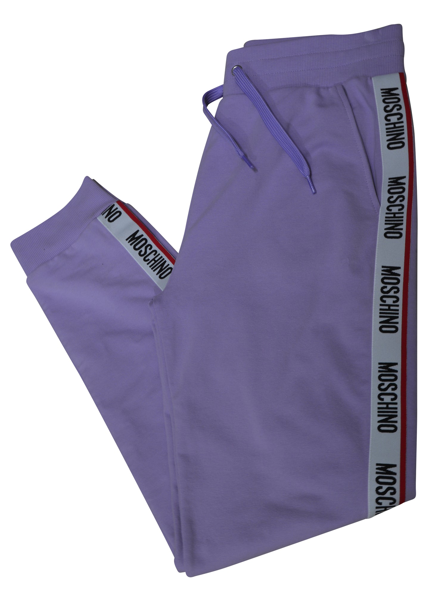 Moschino - Tape Leg Detail Cuffed Bottom Joggers - 400123 - Lilac