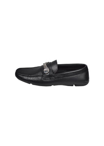 Versace Collection - Iconic Half Medusa Detail Leather Loafer - V900757 - 098001 - Black